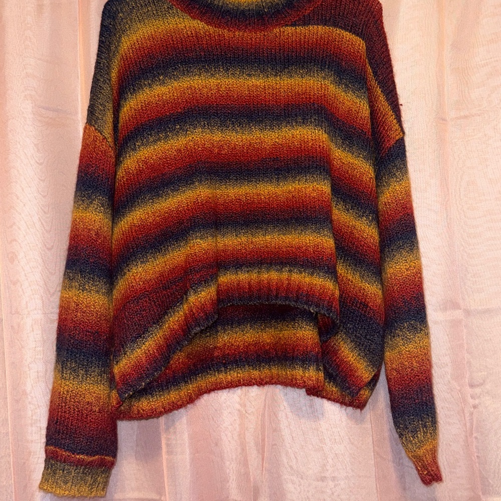 Pistola Multicolor Striped Cowl Neck Sweater